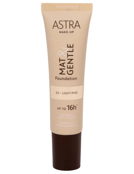 Astra Mat&gentle Foundation - Fondotinta Opaco Naturale - 03 Light/mid